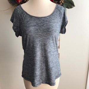 Reebok workout tank size medium gray keyhole back